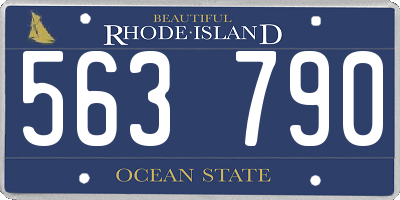 RI license plate 563790