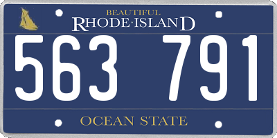 RI license plate 563791