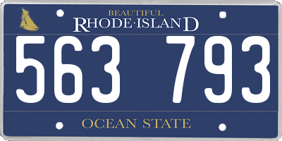 RI license plate 563793