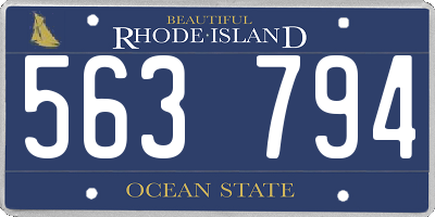 RI license plate 563794