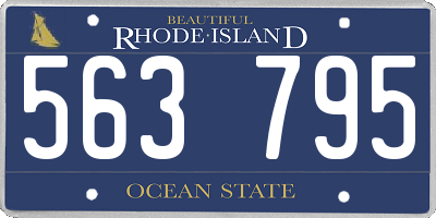 RI license plate 563795