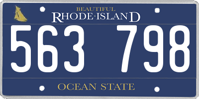 RI license plate 563798