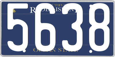 RI license plate 5638