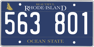 RI license plate 563801