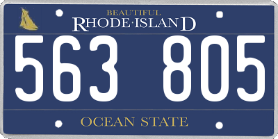 RI license plate 563805