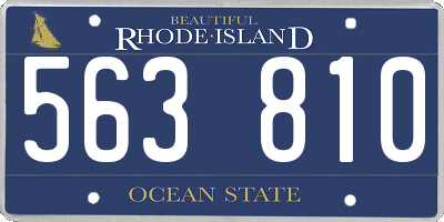 RI license plate 563810