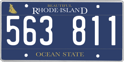 RI license plate 563811