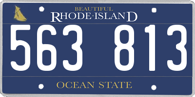 RI license plate 563813