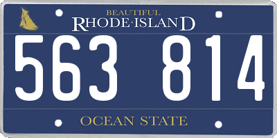 RI license plate 563814