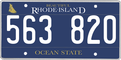 RI license plate 563820