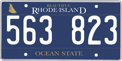 RI license plate 563823