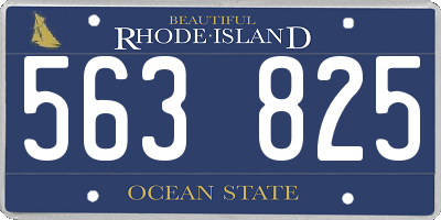 RI license plate 563825
