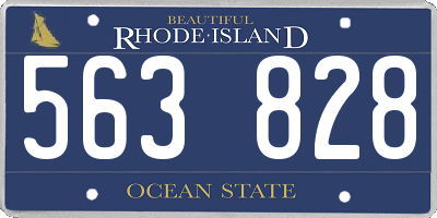 RI license plate 563828