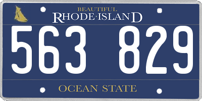 RI license plate 563829
