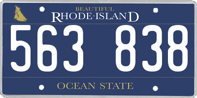 RI license plate 563838