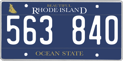 RI license plate 563840