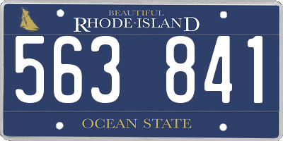 RI license plate 563841