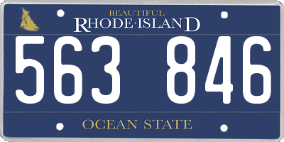 RI license plate 563846