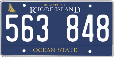 RI license plate 563848
