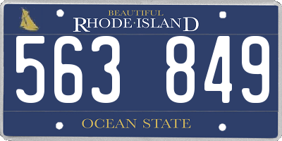 RI license plate 563849