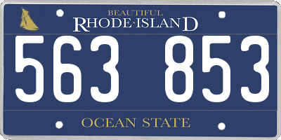 RI license plate 563853
