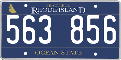 RI license plate 563856