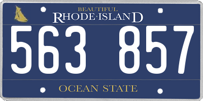 RI license plate 563857