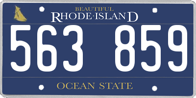 RI license plate 563859