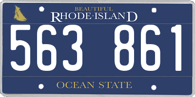RI license plate 563861