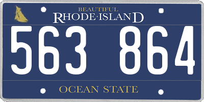 RI license plate 563864