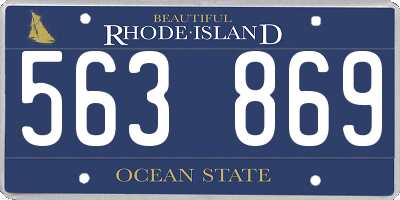 RI license plate 563869