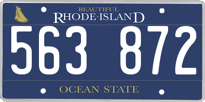 RI license plate 563872