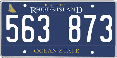 RI license plate 563873