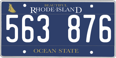 RI license plate 563876