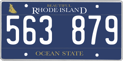 RI license plate 563879