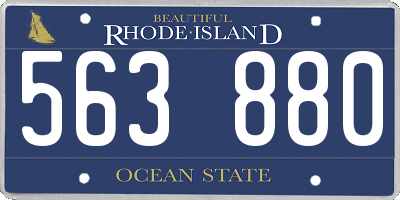 RI license plate 563880