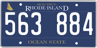 RI license plate 563884