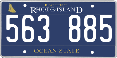 RI license plate 563885