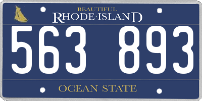RI license plate 563893