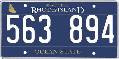 RI license plate 563894