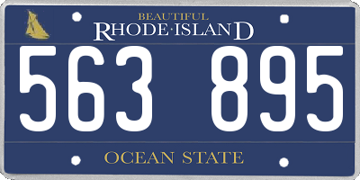 RI license plate 563895