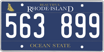 RI license plate 563899