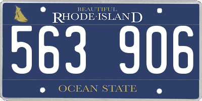 RI license plate 563906