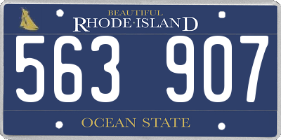 RI license plate 563907