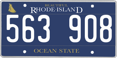 RI license plate 563908