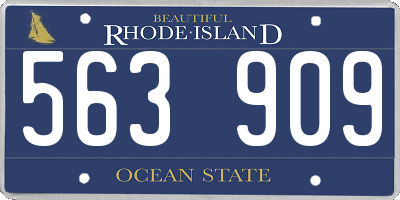 RI license plate 563909