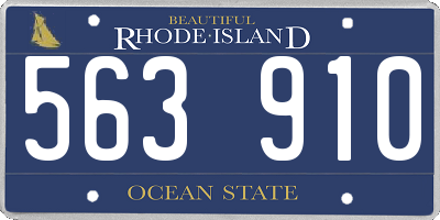 RI license plate 563910