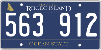 RI license plate 563912