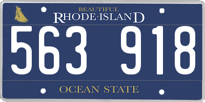 RI license plate 563918