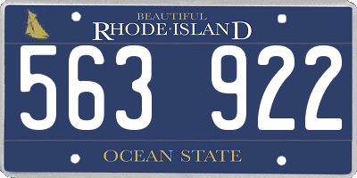 RI license plate 563922